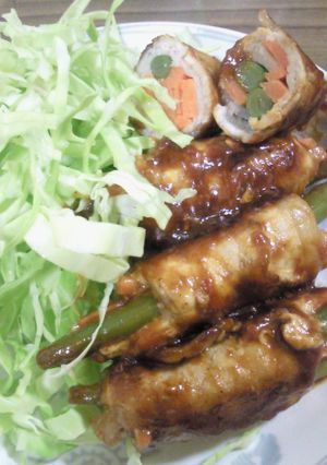 ケチャップ&ソースで肉巻き☆-レシピのメイン写真