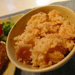 รูปของ レンコンとたらこの炊き込みご飯