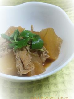 ほろほろ♪豚と三つ葉で大根の煮物♪-レシピのメイン写真