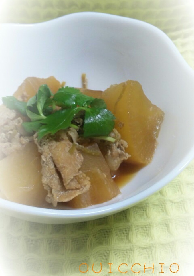 ほろほろ♪豚と三つ葉で大根の煮物♪-レシピのメイン写真