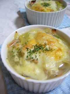 ちょっと和風な✿長ネギスープチーズ焼き-レシピのメイン写真
