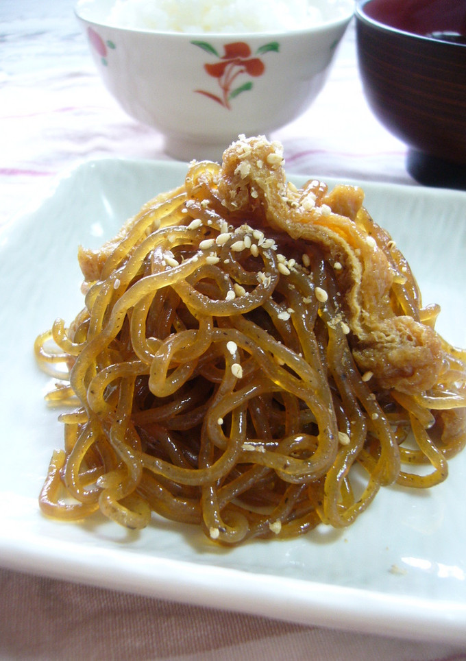 糸こんと油揚げの甘辛炒め煮-レシピのメイン写真