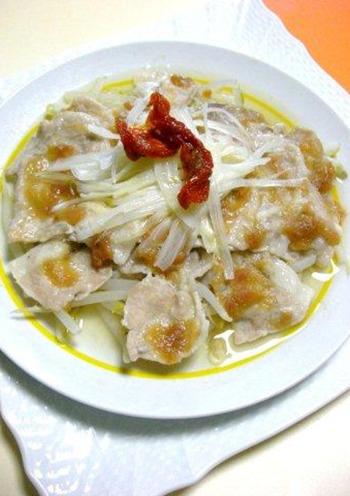 ❀梅干しの豚肉ともやし蒸し❀-レシピのメイン写真