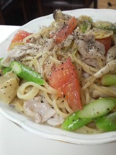 ProkAsparaTomatoパスタ☆-レシピのメイン写真