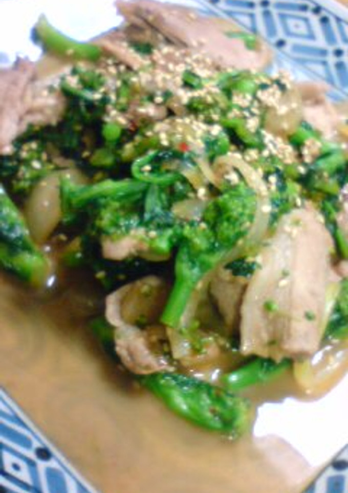豚肉と菜の花の甘辛炒め～ちょっとピリ辛～-レシピのメイン写真