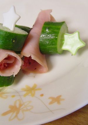 弁当の隙間に!梅入りハム&きゅうり-レシピのメイン写真
