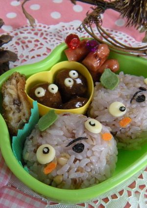 ＊雑穀米でトトロキャラ弁-レシピのメイン写真