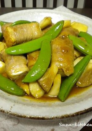厚揚げの豚肉巻き　甘酢あん-レシピのメイン写真