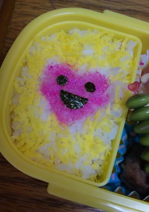 お弁当☆LOVE・LOVEハートご飯♡-レシピのメイン写真