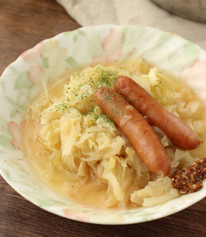 キャベツのコンソメ煮★粒マスタード添え-レシピのメイン写真