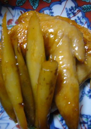鶏手羽先とゴボウのてりてり！旨辛煮-レシピのメイン写真