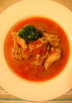 圧力鍋で鶏手羽元のココナッツトマト煮-レシピのメイン写真