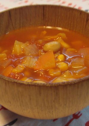 お豆と野菜の食べるスープ✿ミネストローネ-レシピのメイン写真