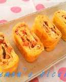 う巻き風!?さんまの蒲焼缶で卵焼き✿
