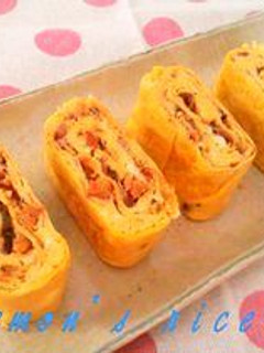 う巻き風!?さんまの蒲焼缶で卵焼き✿-レシピのメイン写真