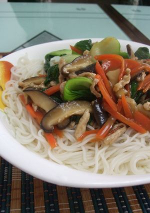 中華風そうめんの肉野菜あんかけ-レシピのメイン写真