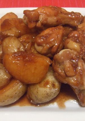 ほくほくЗ 新じゃがと手羽のあまから煮-レシピのメイン写真