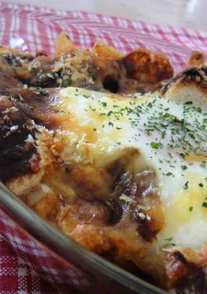 簡単♪とろーり卵のカレーパングラタン-レシピのメイン写真