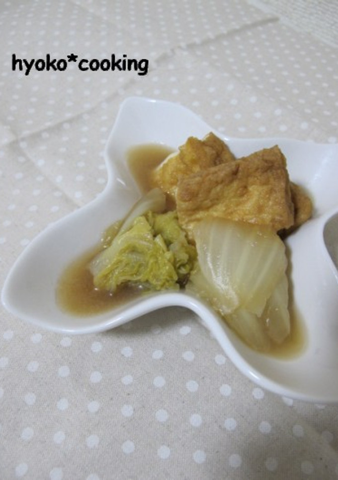 1：2：2で簡単！厚揚げと白菜の煮物-レシピのメイン写真