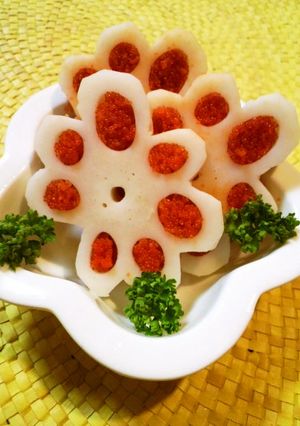 ✿可愛い彩り♬簡単とびっこレンコン花✿-レシピのメイン写真