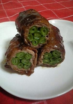 お花✿お弁当にいんげんの肉巻き-レシピのメイン写真