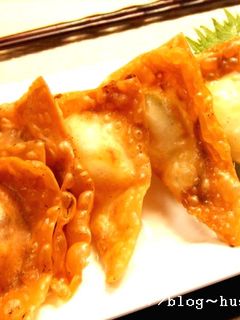 ワンタンの皮で空豆チーズのサクッとサモサ-レシピのメイン写真