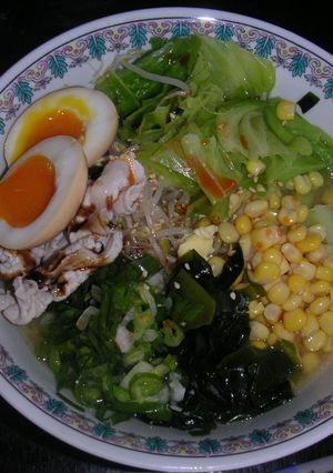 自家製味玉のせコーン味噌バターラーメン-レシピのメイン写真