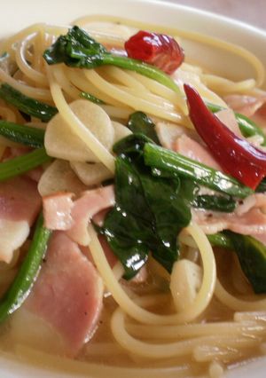 ほうれん草とベーコンのパスタ-レシピのメイン写真