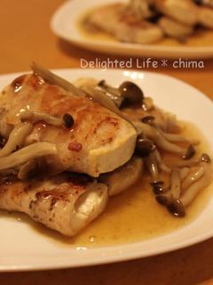 肉巻き豆腐☆キノコあんかけ-レシピのメイン写真