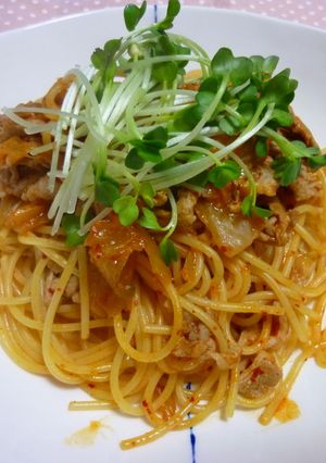 簡単☆豚キムチパスタ-レシピのメイン写真