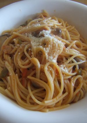 トマトときのこのスパゲティ-レシピのメイン写真