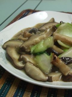 シイタケと青梗菜の中華炒め-レシピのメイン写真