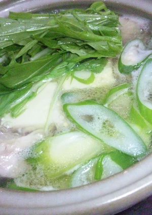 料亭の味「鶏塩湯豆腐」-レシピのメイン写真
