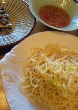 長ねぎと生姜の柚子胡椒パスタ-レシピのメイン写真