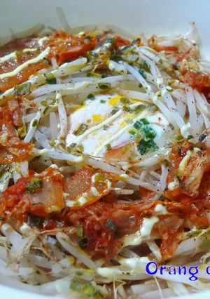 もやしのキムチマヨポン目玉蒸し-レシピのメイン写真
