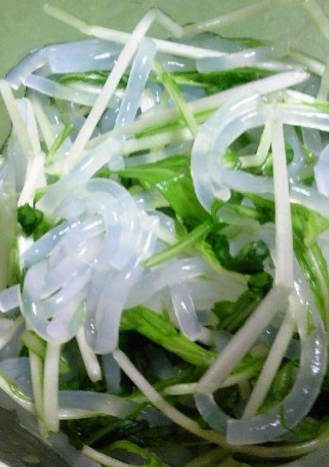 しらたきと水菜の酢のもの-レシピのメイン写真