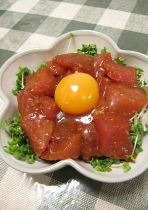 おうちで居酒屋メニュー★まぐろのユッケ-レシピのメイン写真