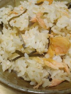 塩鮭&塩昆布の炊き込みご飯-レシピのメイン写真
