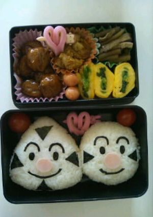 おむすびまんとこむすびまん弁当☆キャラ弁-レシピのメイン写真