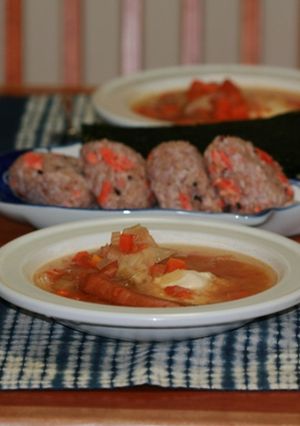野菜スープ　ソーセージ入り　夜食にも◎-レシピのメイン写真