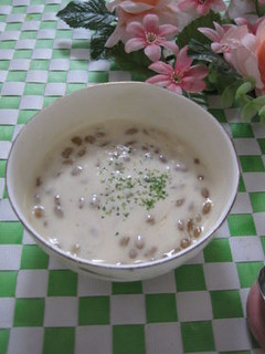 納豆とヨーグルトのポン酢スープ-レシピのメイン写真