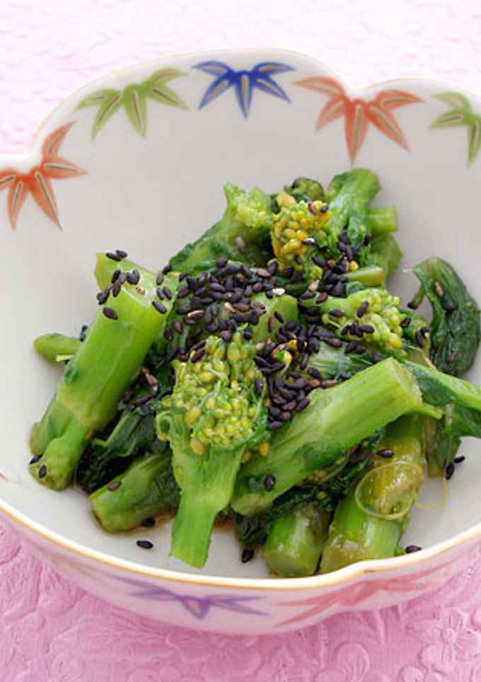 ５分で作れる！菜の花のごま醤油和え-レシピのメイン写真