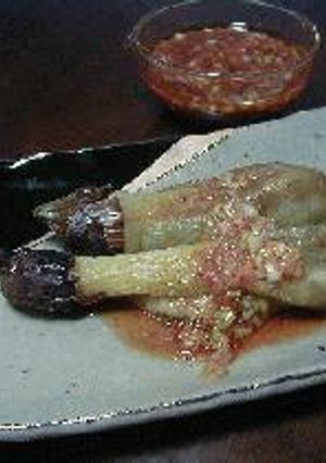 ナスの丸焼き　さっぱりダレ-レシピのメイン写真