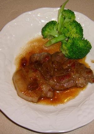 豚肉のソテー、蜂蜜レーズンソース-レシピのメイン写真