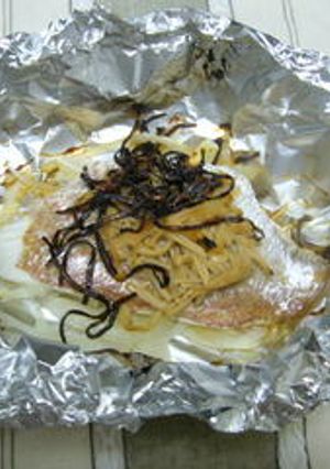 鯛の塩昆布ホイル焼き-レシピのメイン写真