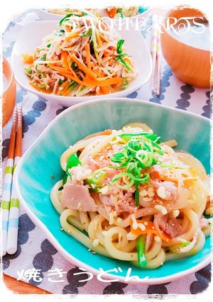 我が家の焼きうどんはマヨ醤油味-レシピのメイン写真