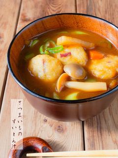 寒い日に☆さつまいものすいとん汁-レシピのメイン写真