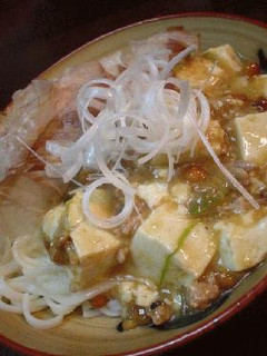 ナメコ入り和風麻婆豆腐うどん-レシピのメイン写真