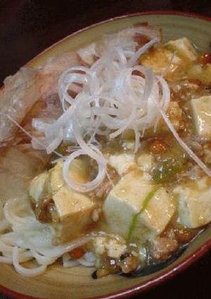 ナメコ入り和風麻婆豆腐うどん-レシピのメイン写真