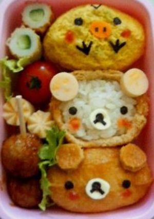 リラックマ♪ファミリー弁当@キャラ弁-レシピのメイン写真